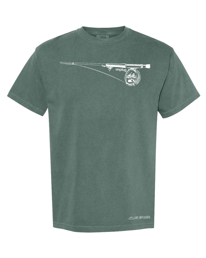 FLY FISHING MOUNTAIN SCENE Cotton T-Shirt powered by Comfort Colors®