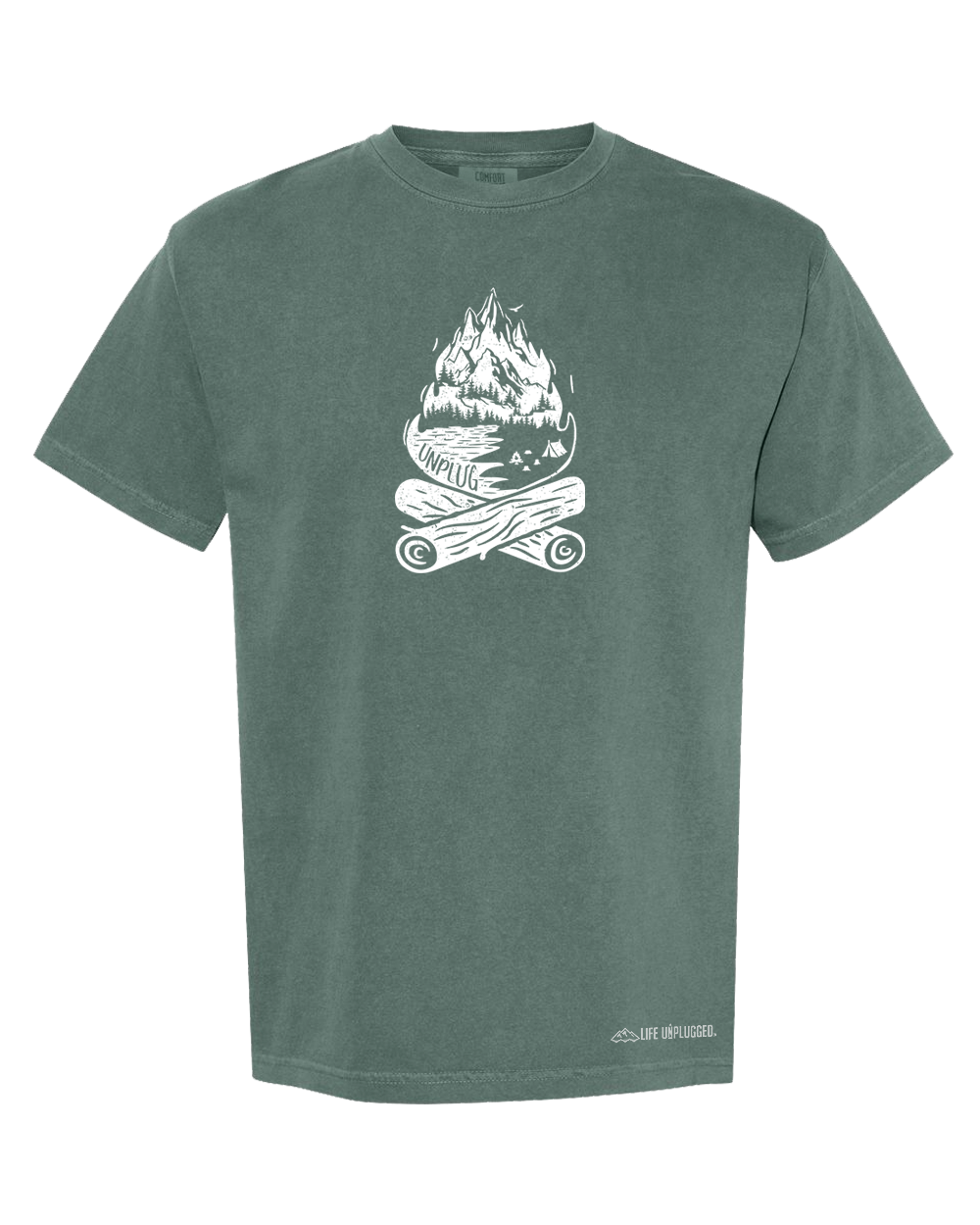 CAMPFIRE MOUNTAIN SCENE Cotton T-Shirt powered by Comfort Colors®