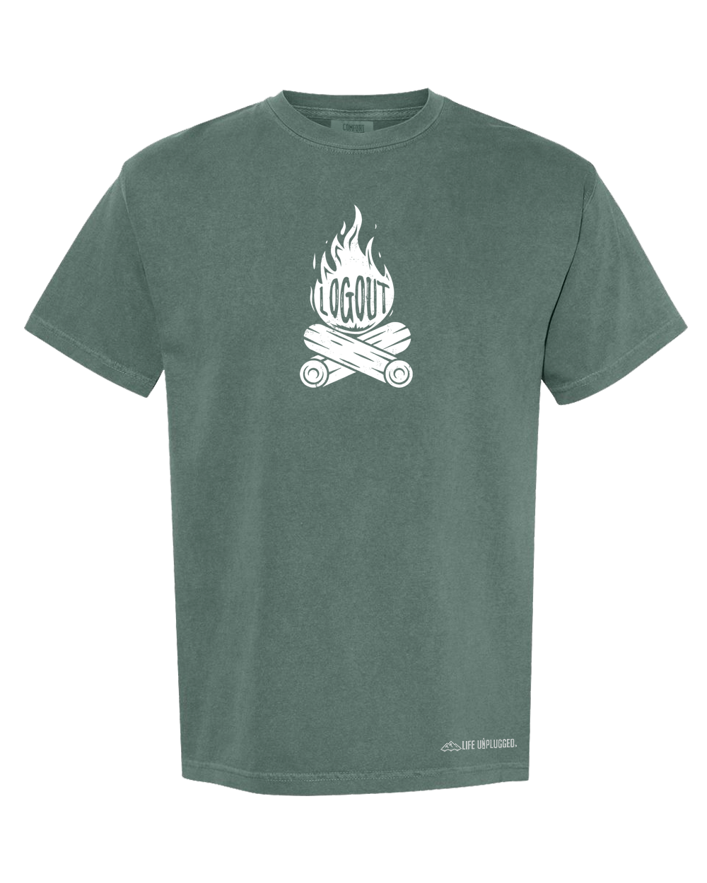 LOG OUT CAMPFIRE Cotton T-Shirt powered by Comfort Colors®