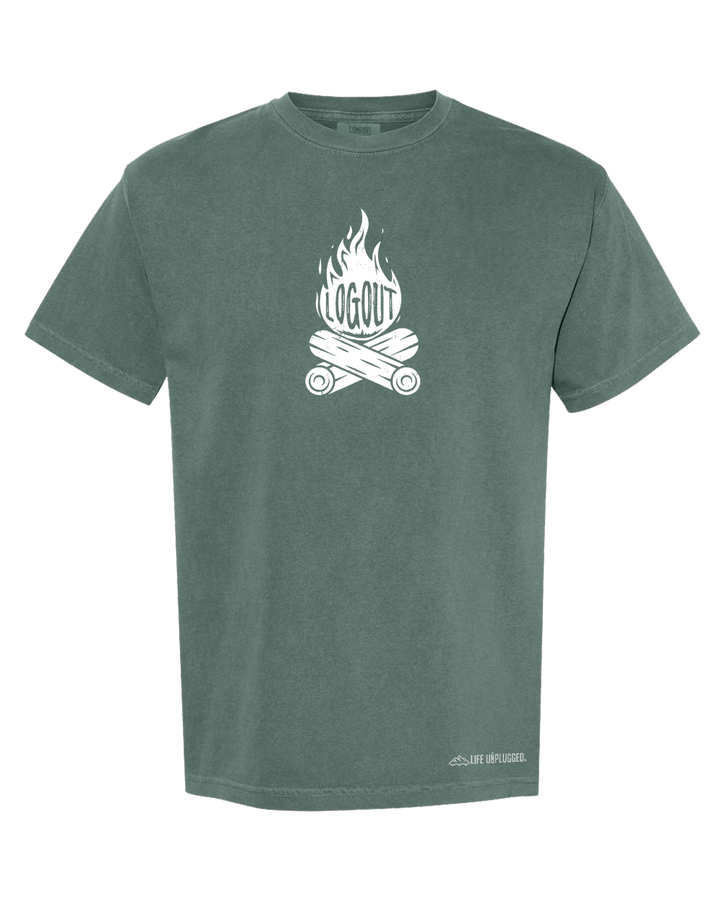 LOG OUT CAMPFIRE Cotton T-Shirt powered by Comfort Colors®