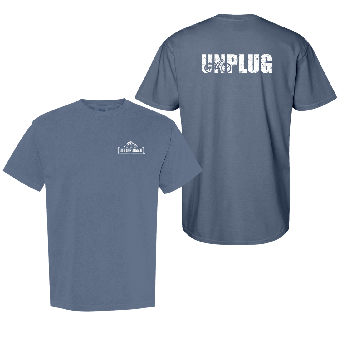 UNPLUG MOUNTAIN BIKE SILHOUETTE Cotton T-Shirt powered by Comfort Colors®