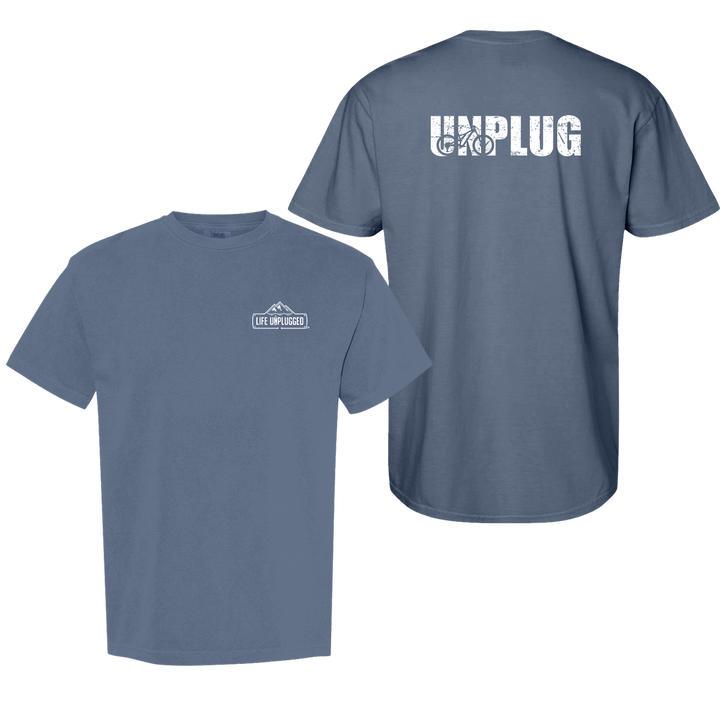 UNPLUG MOUNTAIN BIKE SILHOUETTE Cotton T-Shirt powered by Comfort Colors®