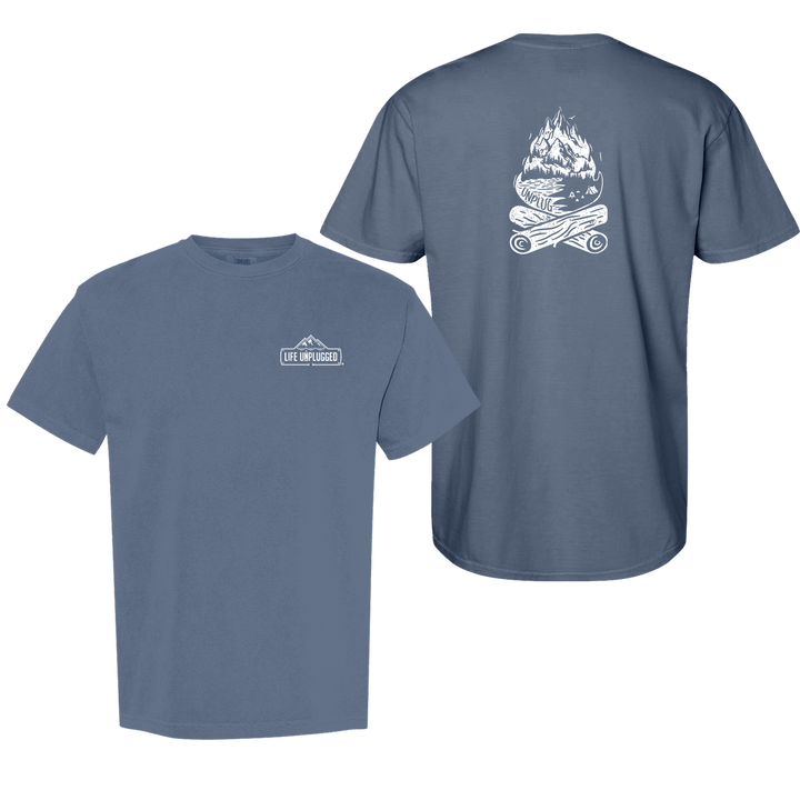 CAMPFIRE MOUNTAIN SCENE Cotton T-Shirt powered by Comfort Colors®