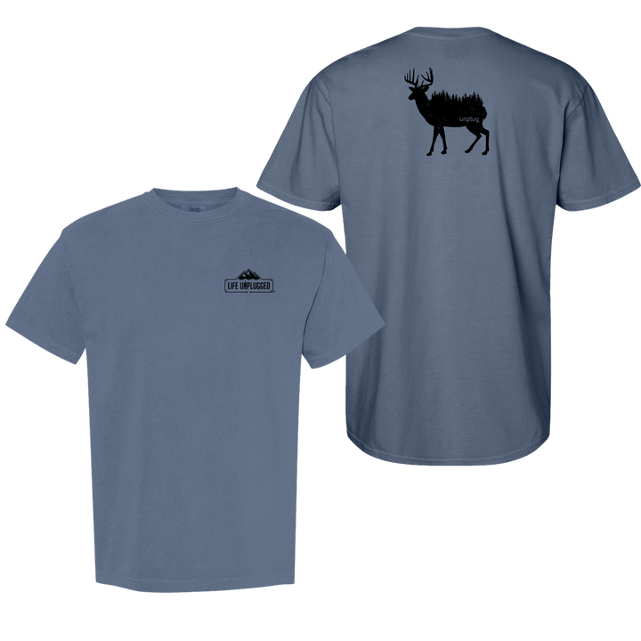 DEER IN THE TREES Cotton T-Shirt powered by Comfort Colors®