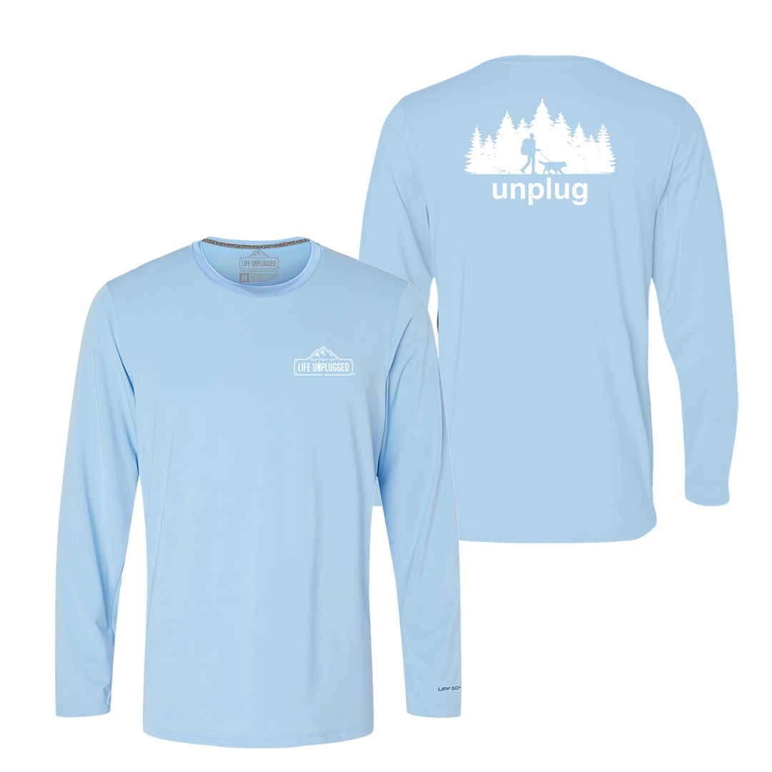 Dog Walks in the Woods Performance Long Sleeve with UPF 50+