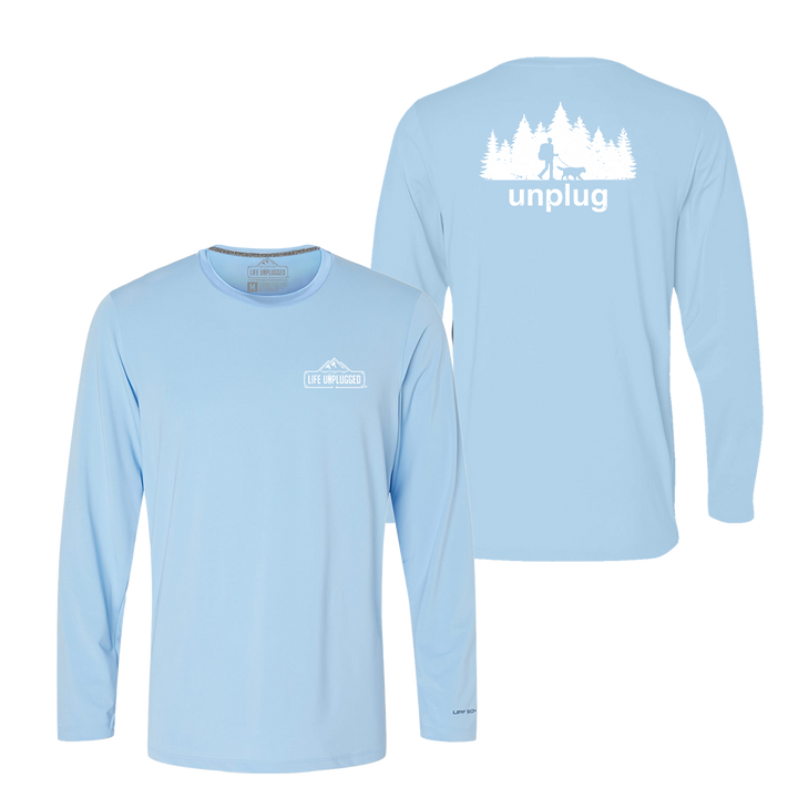 Dog Walks in the Woods Performance Long Sleeve with UPF 50+