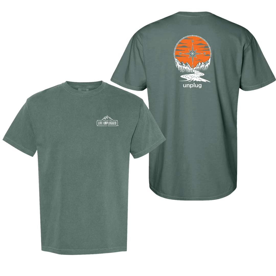 COMPASS SUNSET Cotton T-Shirt powered by Comfort Colors®