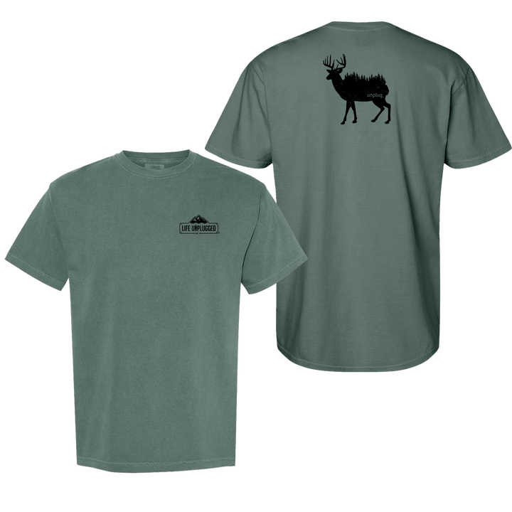 DEER IN THE TREES Cotton T-Shirt powered by Comfort Colors®