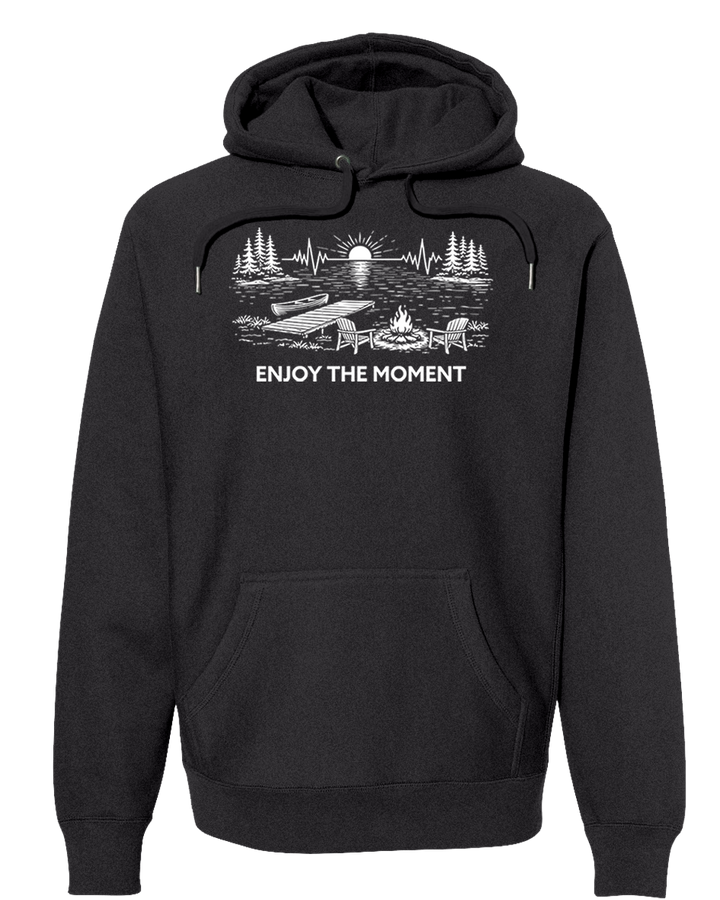 ENJOY THE MOMENT (LAKE SCENE) Super Heavyweight Hoodie
