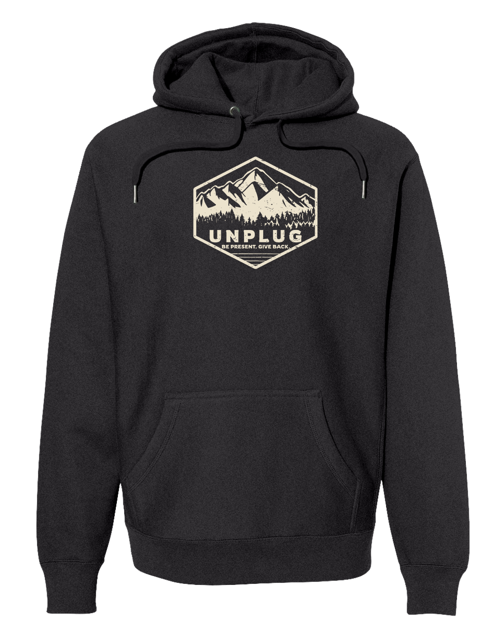 UNPLUG MOUNTAIN BADGE Super Heavyweight Hoodie