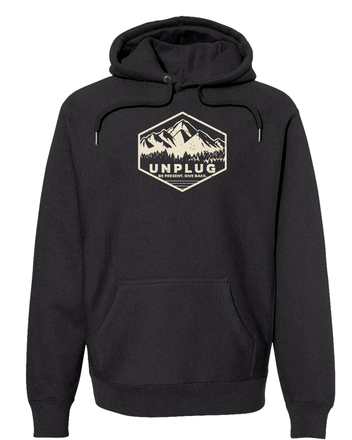 UNPLUG MOUNTAIN BADGE Super Heavyweight Hoodie
