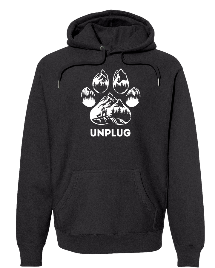 PAW PRINT MOUNTAIN SCENE Super Heavyweight Hoodie