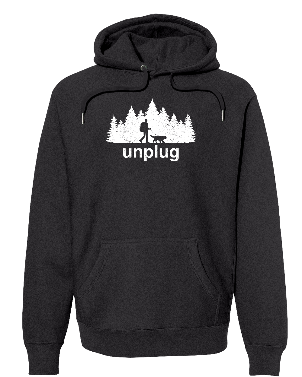 DOG WALKS IN THE WOODS Super Heavyweight Hoodie