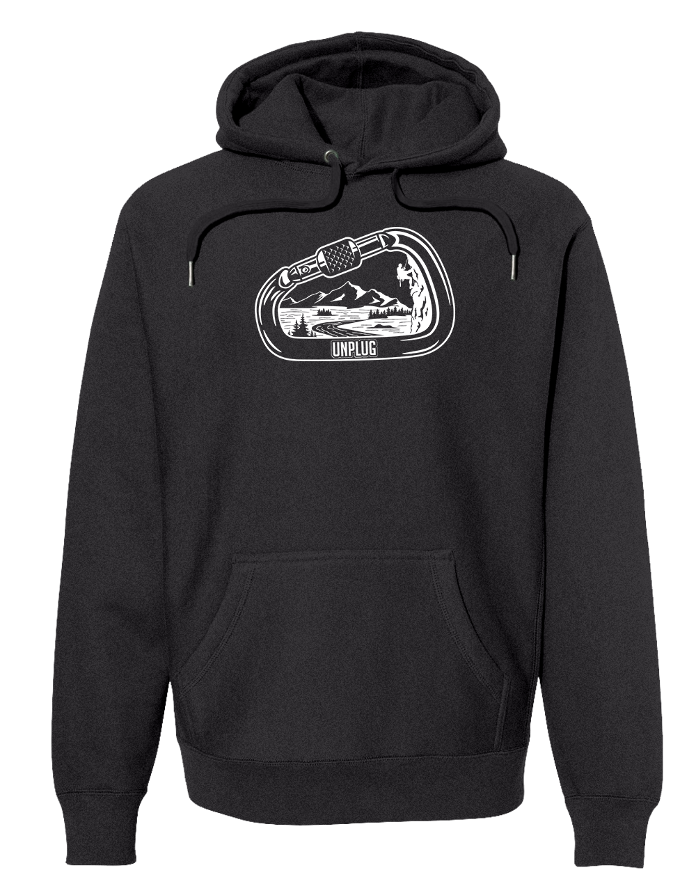 ROCK CLIMBING MOUNTAIN SCENE Super Heavyweight Hoodie