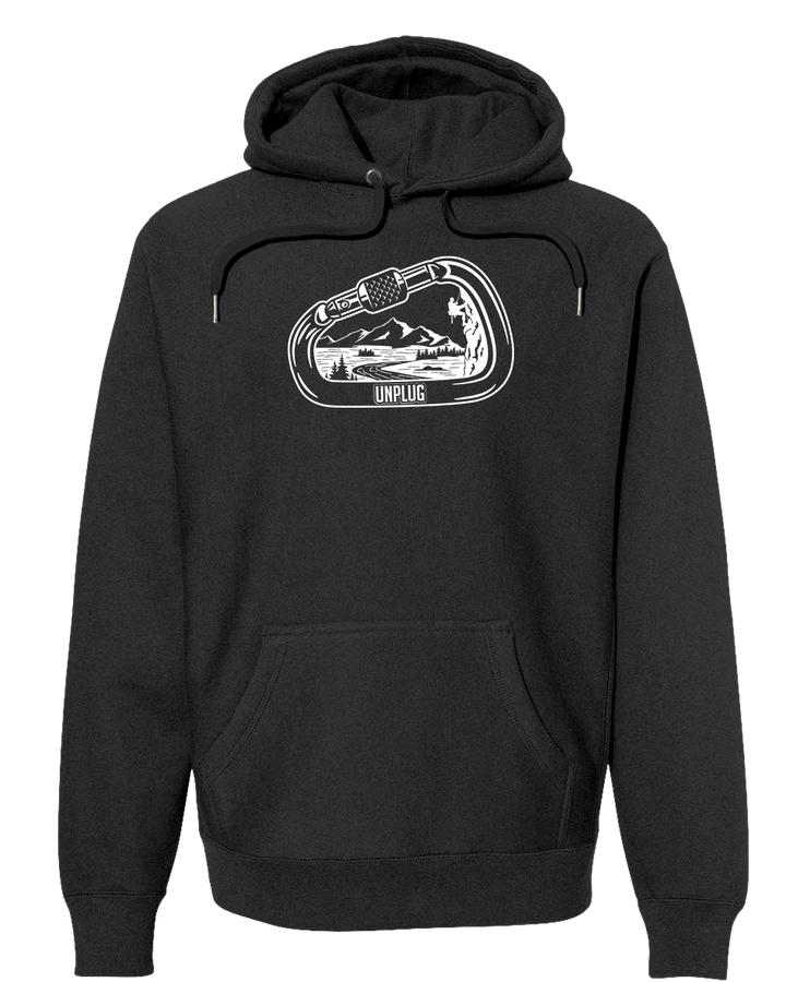 ROCK CLIMBING MOUNTAIN SCENE Super Heavyweight Hoodie
