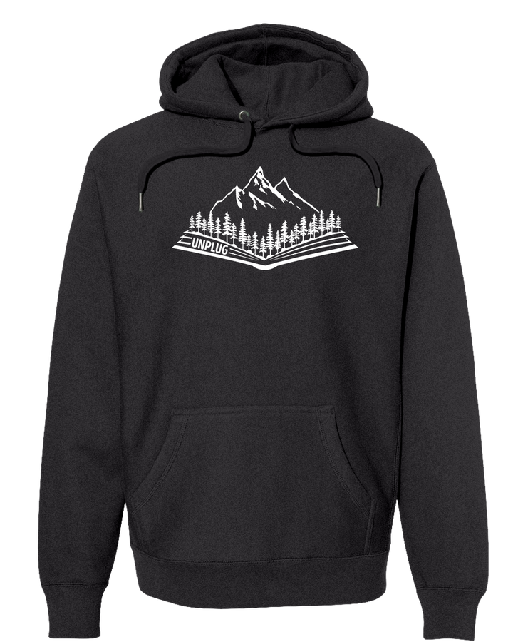 OPEN BOOK MOUNTAIN SCENE Super Heavyweight Hoodie