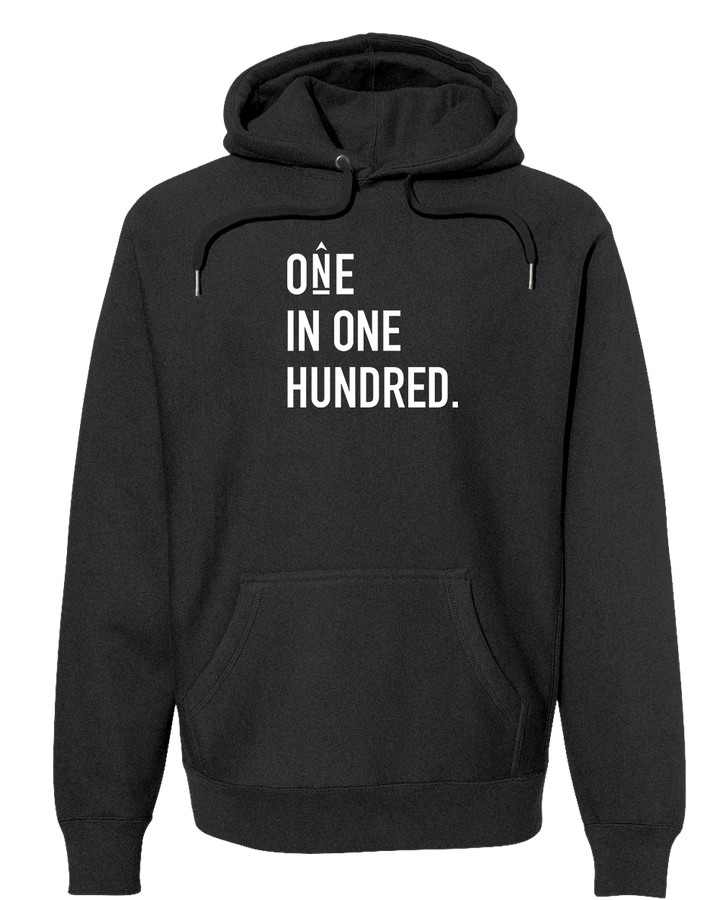ONE IN ONE HUNDRED STACKED Super Heavyweight Hoodie