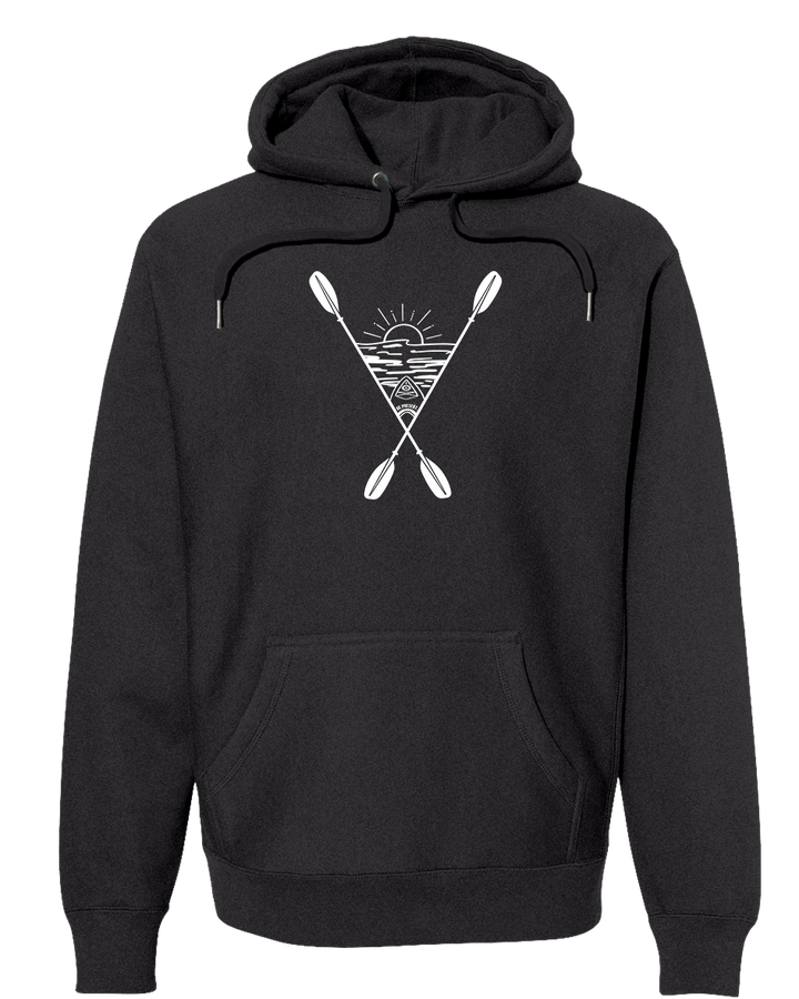 KAYAKING INTO THE SUNSET Super Heavyweight Hoodie