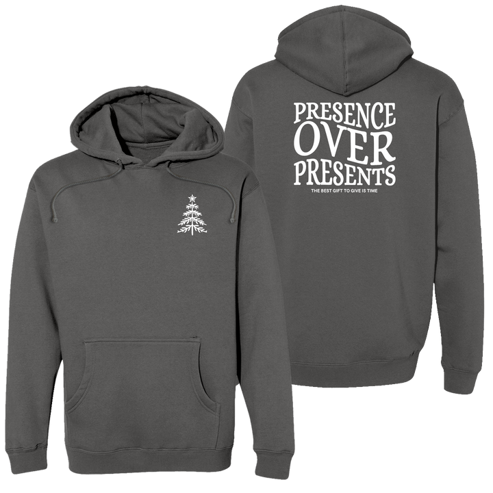 Presence Over Presents  Heavyweight Hoodie