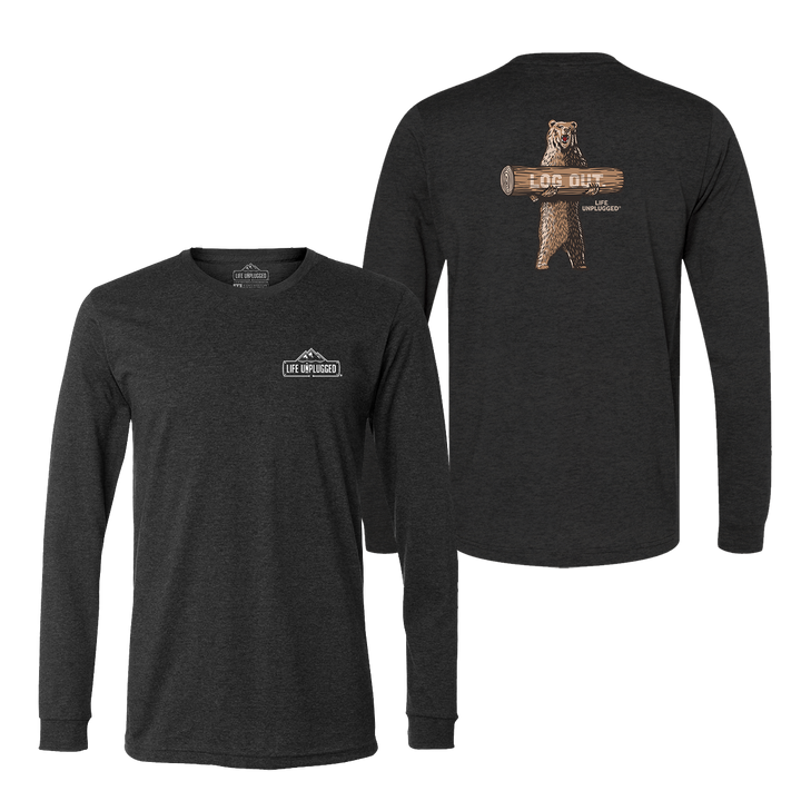 LOG OUT BEAR Long Sleeve T-Shirt