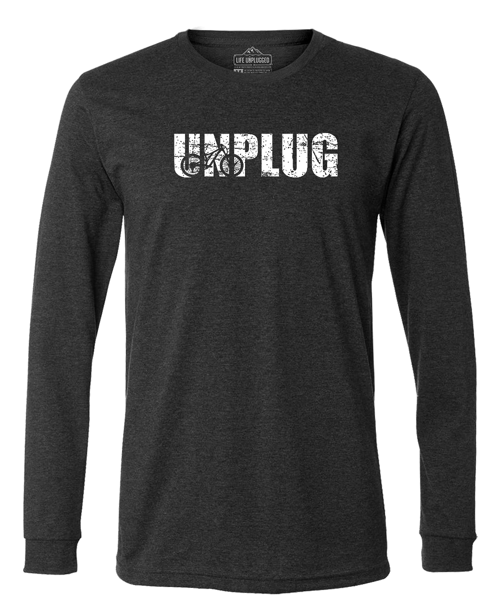 Unplug Mountain Bike Silhouette Long Sleeve T-Shirt