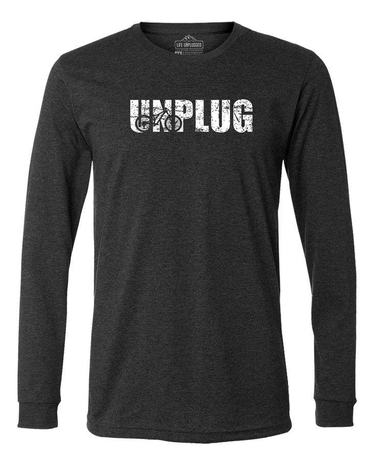 Unplug Mountain Bike Silhouette Long Sleeve T-Shirt