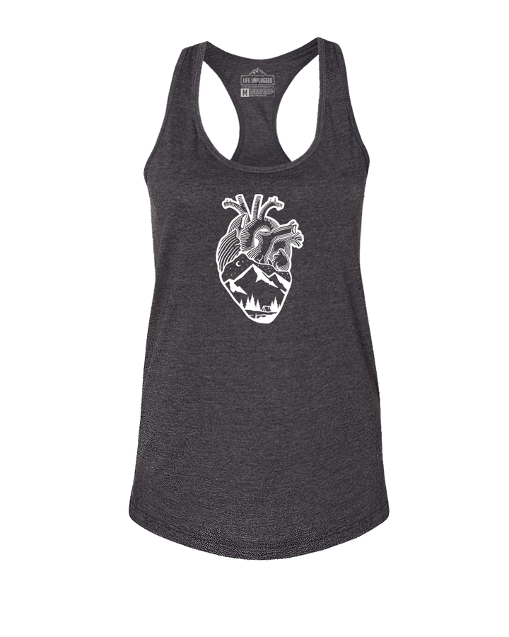 Anatomical Heart (Full Chest) Women's Racerback Tank Top