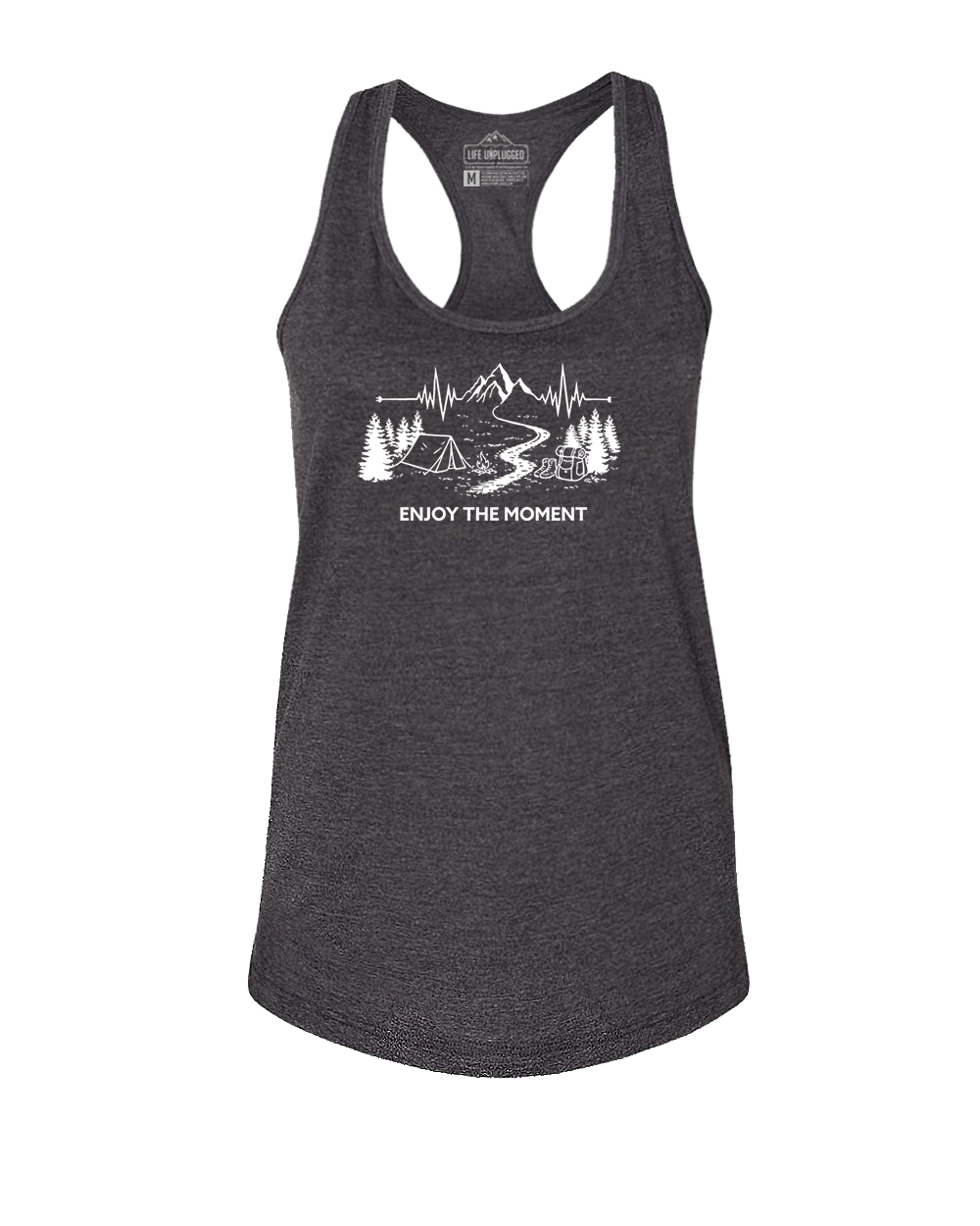 ENJOY THE MOMENT (MOUNTAIN SCENE) Women's Racerback Tank Top