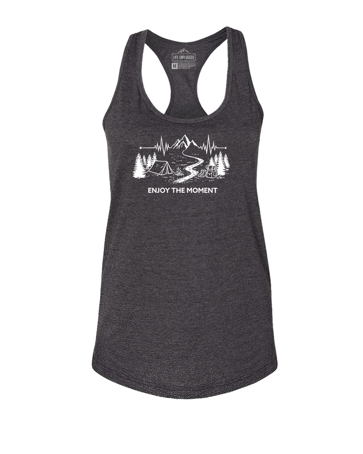 ENJOY THE MOMENT (MOUNTAIN SCENE) Women's Racerback Tank Top