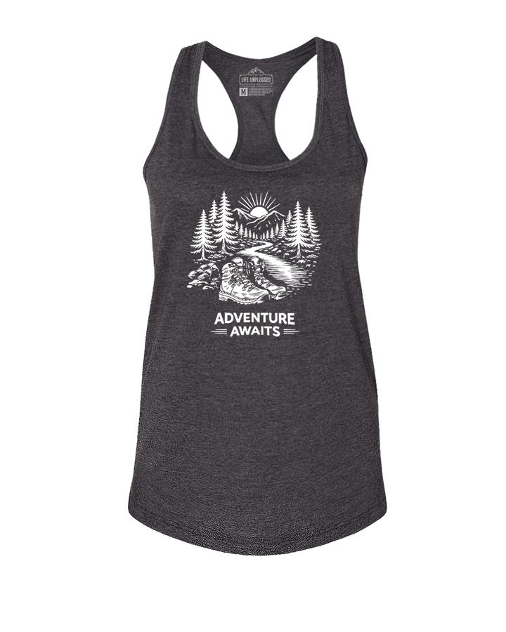 ADVENTURE AWAITS Women's Racerback Tank Top