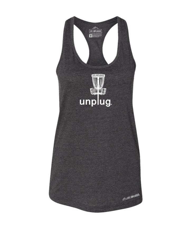 Disc Golf Premium Women's Relaxed Fit Racerback Tank Top - Life Unplugged