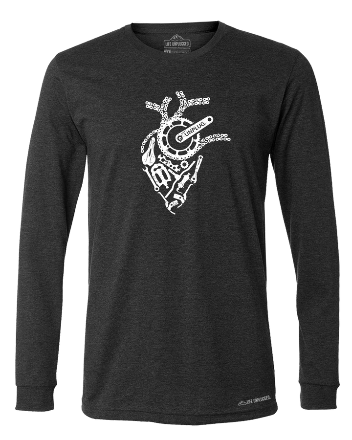 Anatomical Heart (Bicycle Parts) Premium Polyblend Long Sleeve T-Shirt - Life Unplugged