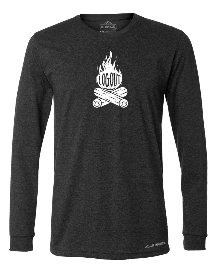 Log Out Campfire Premium Polyblend Long Sleeve T-Shirt