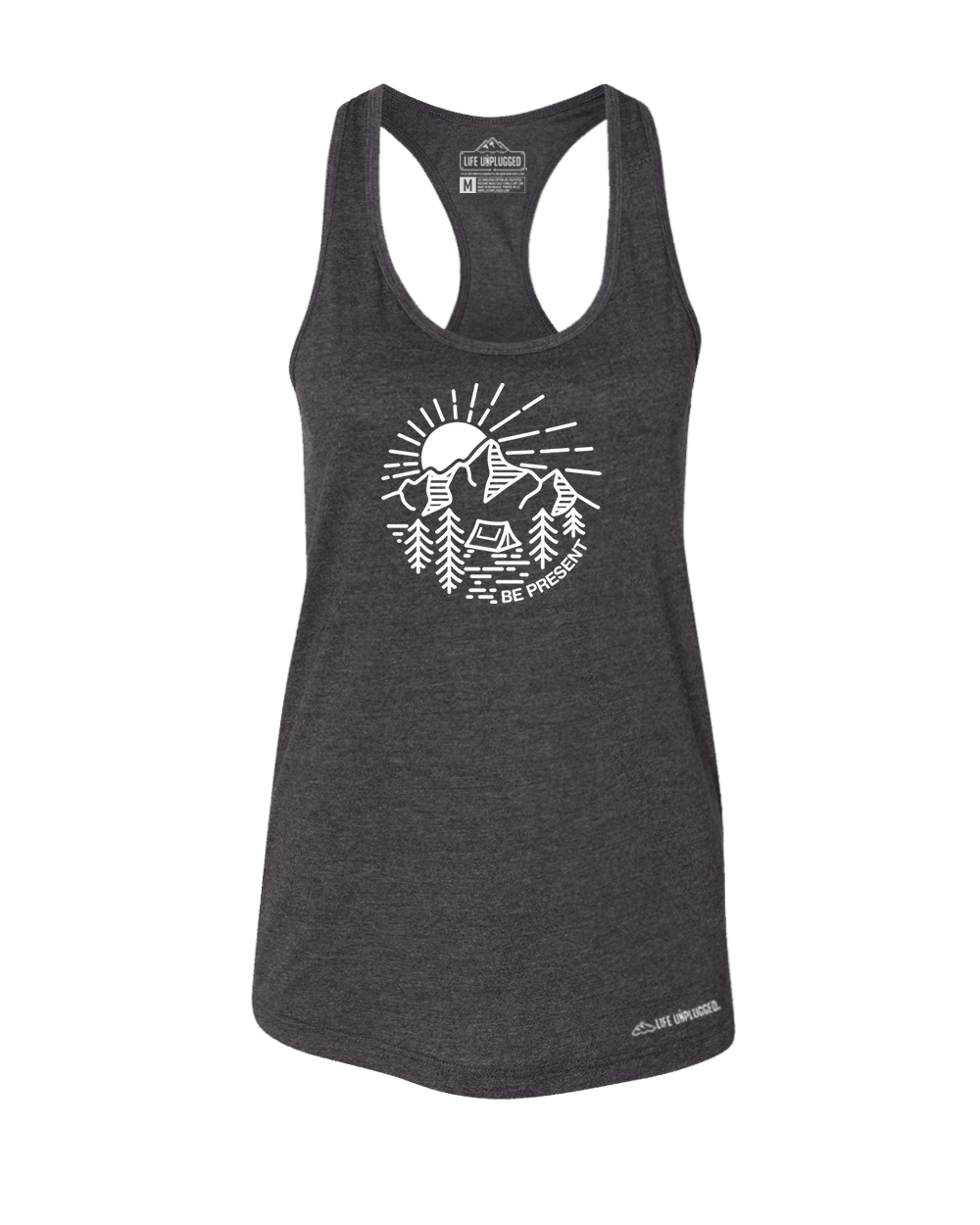 Mountain Sunset Premium Women's Relaxed Fit Racerback Tank Top - Life Unplugged