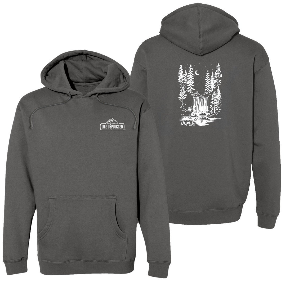 WATERFALL UNDER THE STARS Heavyweight Hoodie