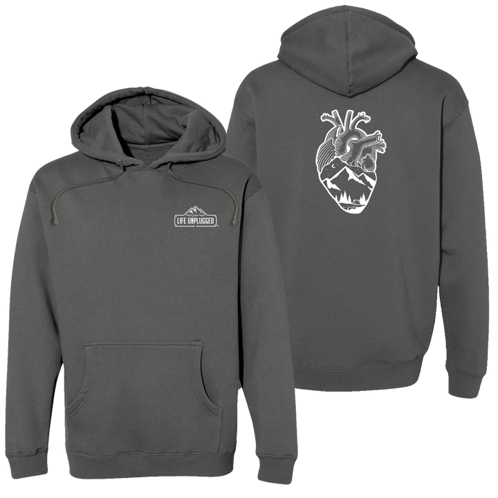 Anatomical Heart (full Chest) Heavyweight Hoodie