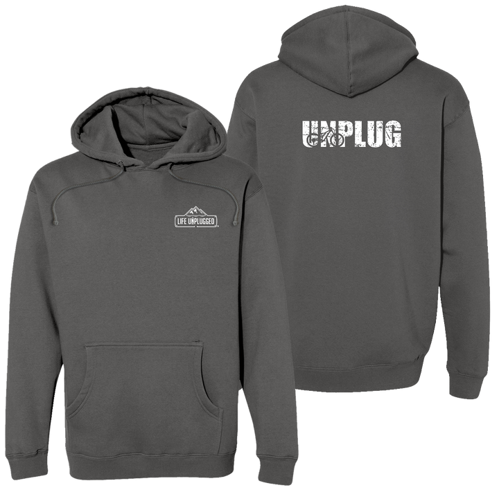 Unplug Mountain Bike Silhouette Heavyweight Hoodie