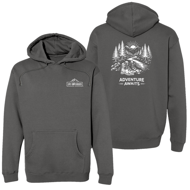 ADVENTURE AWAITS Heavyweight Hoodie