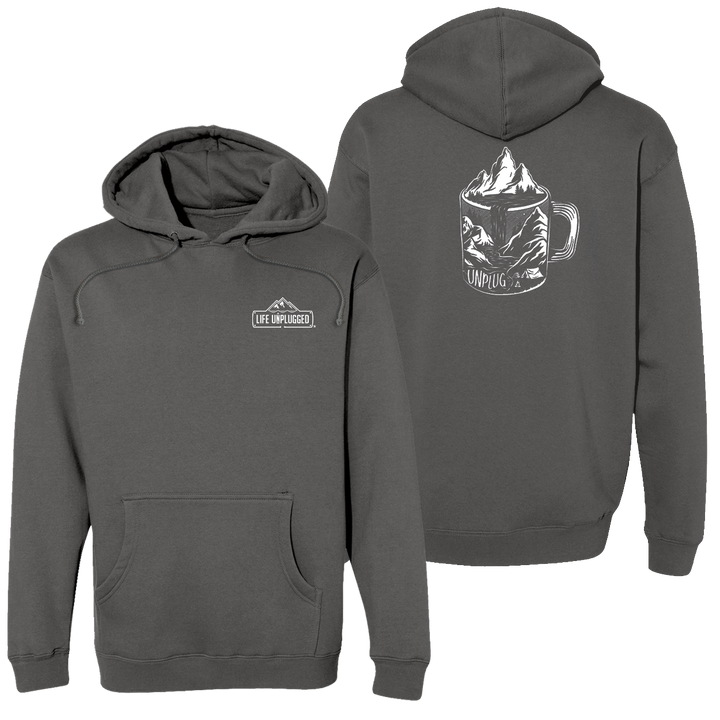 Coffee Mountain Scene Heavyweight Hoodie