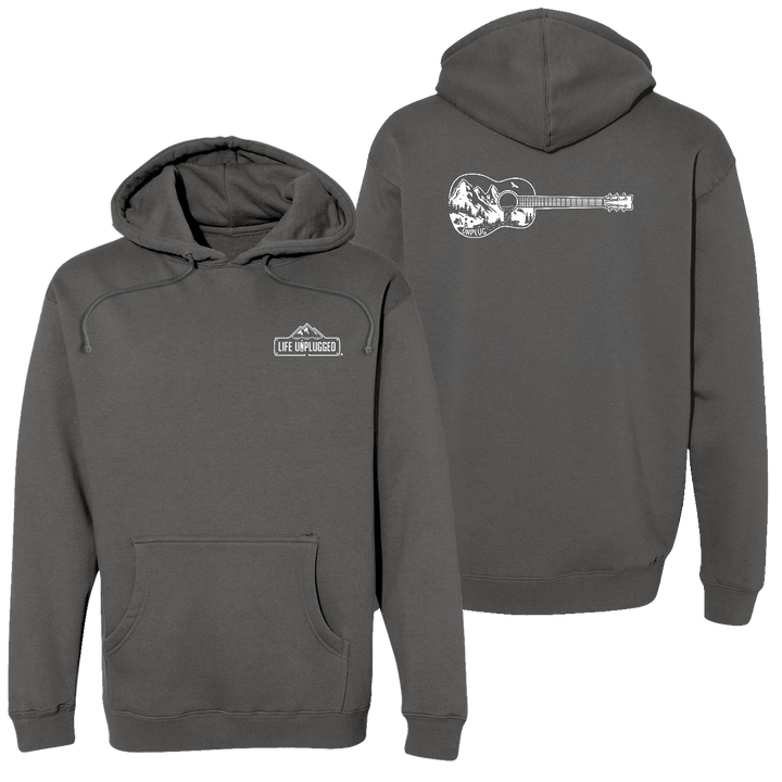 Guitar Mountain Scene Heavyweight Hoodie