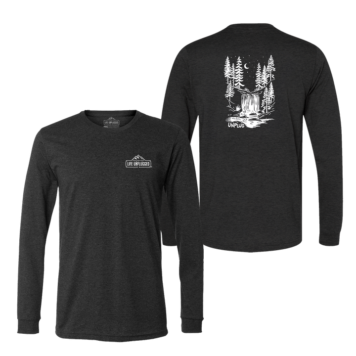 WATERFALL UNDER THE STARS Long Sleeve T-Shirt