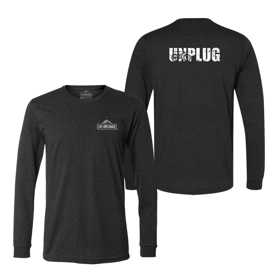Unplug Mountain Bike Silhouette Long Sleeve T-Shirt