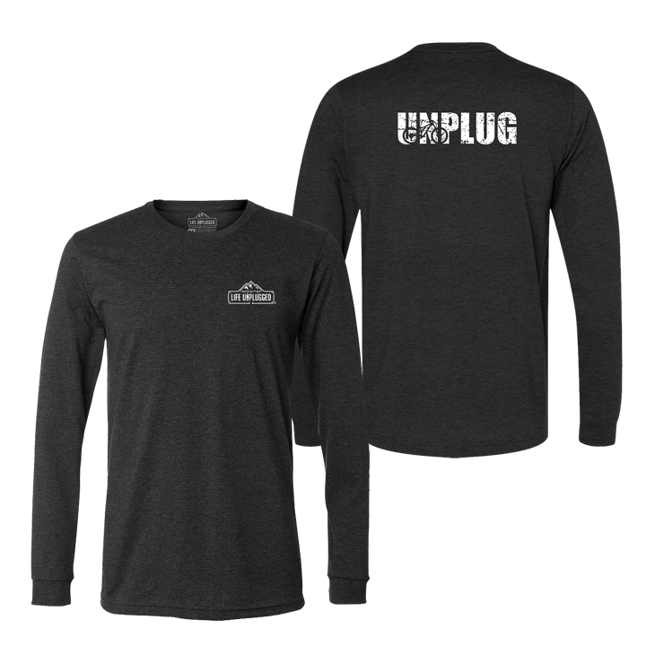 Unplug Mountain Bike Silhouette Long Sleeve T-Shirt