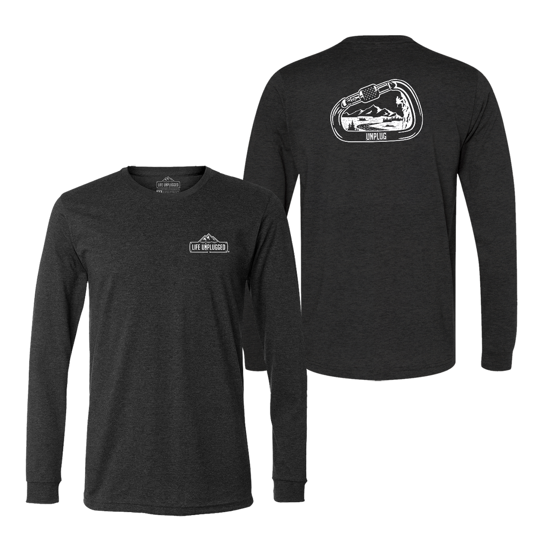 Rock Climbing Mountain Scene Long Sleeve T-Shirt