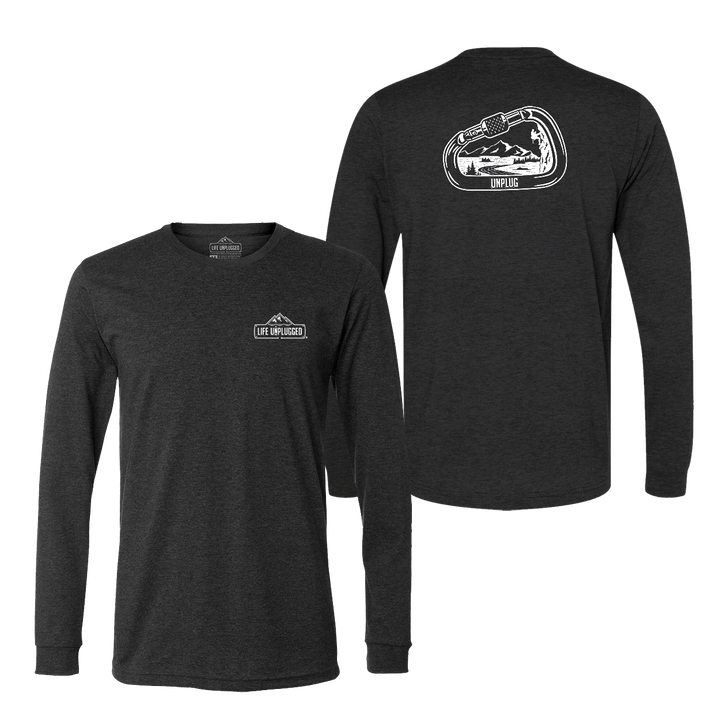 Rock Climbing Mountain Scene Long Sleeve T-Shirt