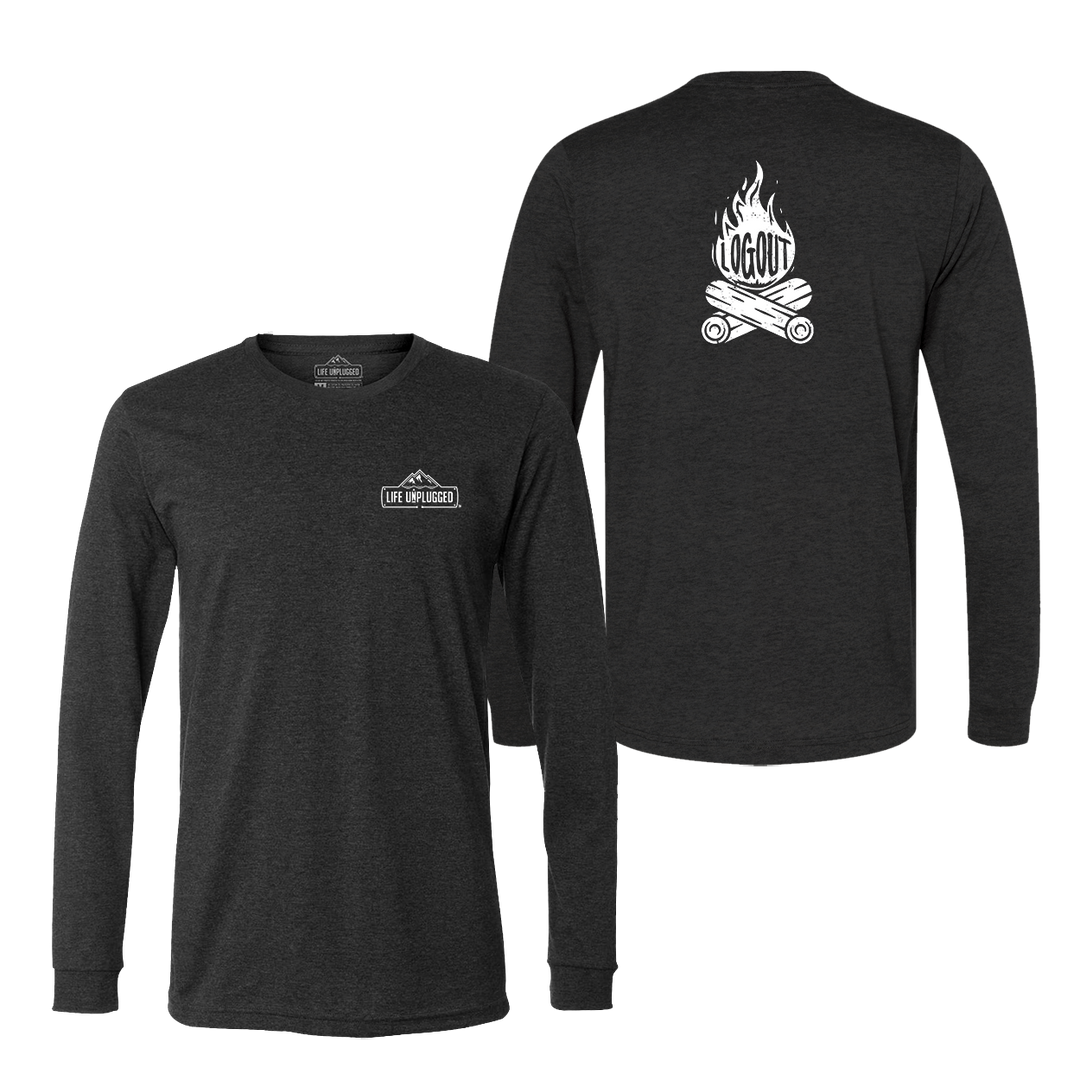 Log Out Campfire Long Sleeve T-Shirt