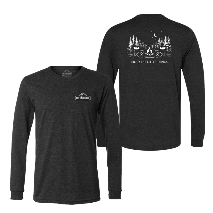 Enjoy The Little Things Campfire scene Long Sleeve T-Shirt