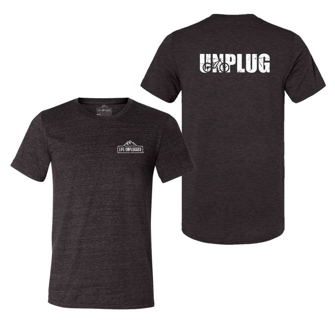 Unplug Mountain Bike Silhouette Triblend T-Shirt