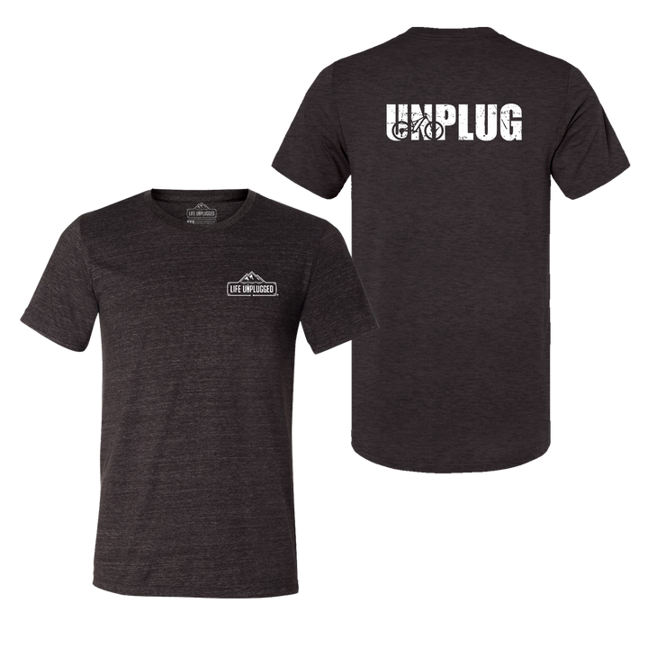 Unplug Mountain Bike Silhouette Triblend T-Shirt