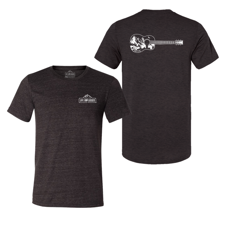 Guitar Mountain Scene Triblend T-Shirt
